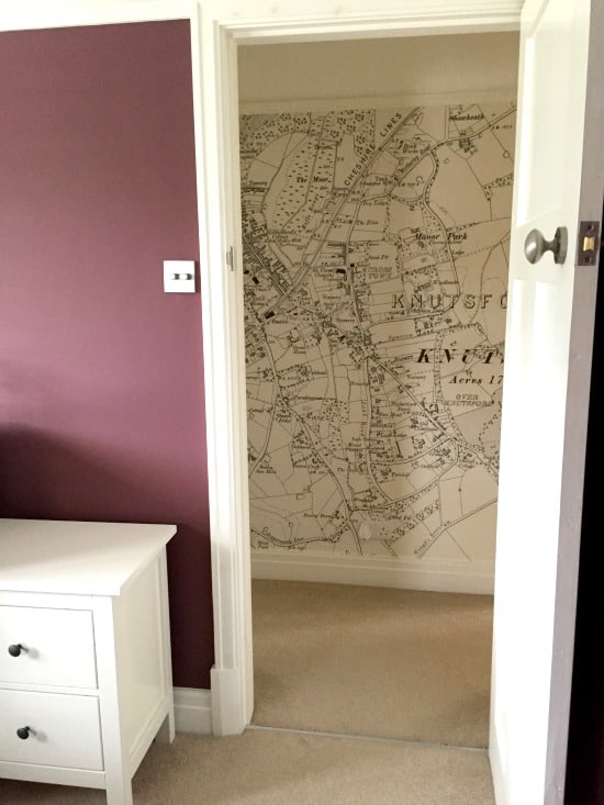 Map wallpaper perfect for a feature wall or decorating a