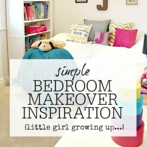 SIMPLE BEDROOM MAKEOVER INSPIRATION – LITTLE GIRL GROWING UP! Childrens bedroom makeover - inspiration and tips to create a big girls room