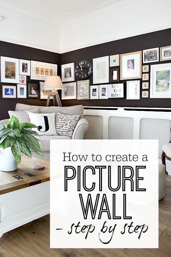 How to create a picture wall / gallery wall - a step by step guide